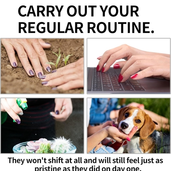 24 pcs Christmas Press On Nails Short Length Square Shape - Picture 7 of 10